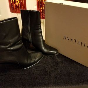 Black Ann Taylor Mercer Calf Boots